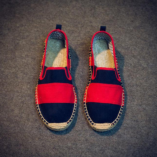Slip on Spring Autumn  Shoes Men Loafers Casual Straw Shoes