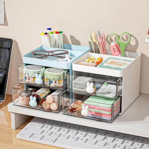 Ins-style drawer-type pen holder storage box, suitable for o