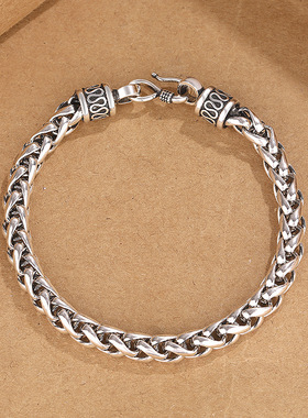 复古龙骨编织朋克男士手链简约大