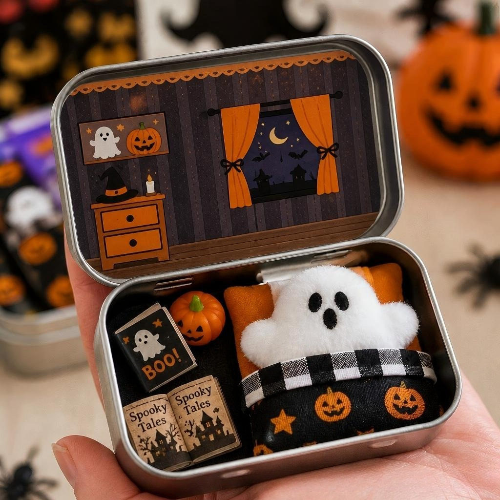 万圣节创意可爱送朋友Halloween Gift Boxx迷你幽灵南瓜礼盒套装