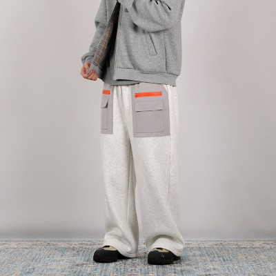 PROCANO25AW拼色加绒直筒卫裤