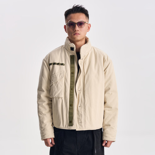 PROCANO加厚工装弧形剪裁棉服