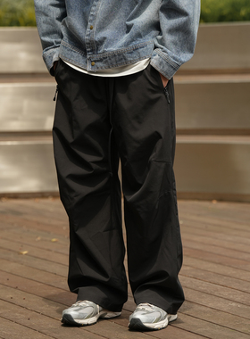 Procano24AW日系宽松休闲复合面料轻薄日常舒适百搭通勤直筒长裤