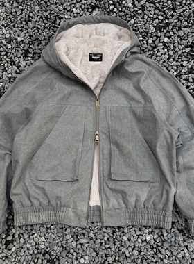 【一件过冬】PROCANO珠帆布连帽座山雕夹克加绒加厚重磅外套秋冬