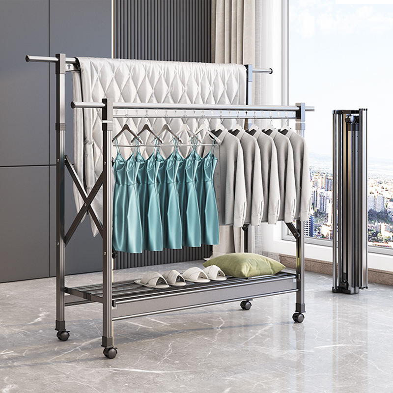 2025新款落地折叠晾衣架家用阳台