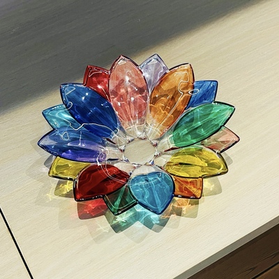 新款流光溢彩彩绘枫叶盘家用果盘餐盘SRT