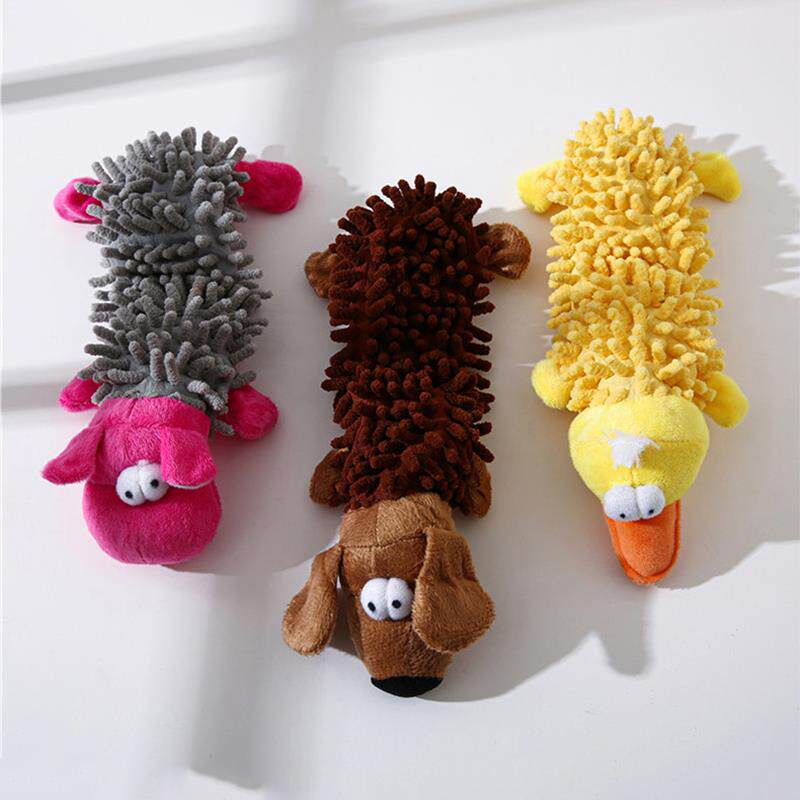 Durable Low Price Pet Dog Plush Toy Animal Shape with Squeak