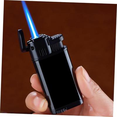 Straight blue flame lighter gas lighter windproof lighter