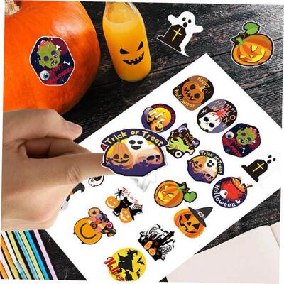 Halloween gift seal stickers with cartoon decorations skulls