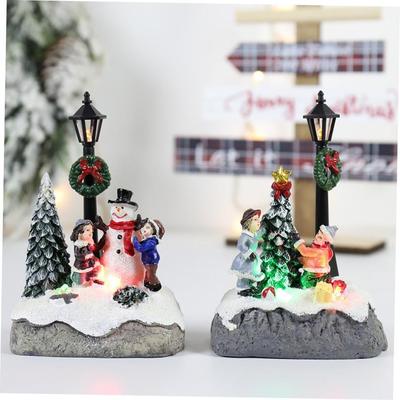 Christmas decorations Resin Small House Micro Landscape Resi