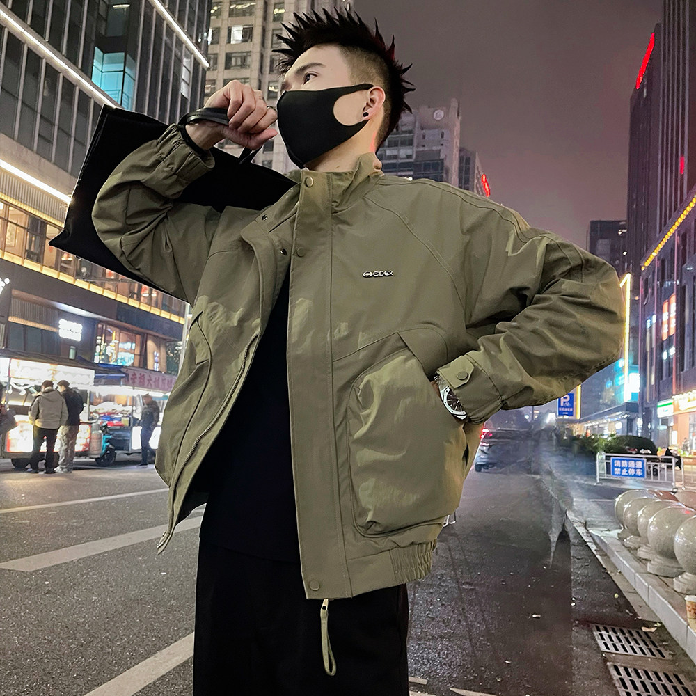 J89/P98控145春款男士薄款工装大口袋夹克外套潮牌高级感痞帅绿1,男装夹克,电商A366