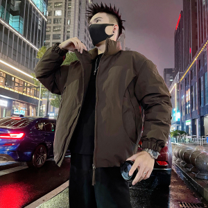A55/P138控178秋冬款潮牌男士高级感解构设计感痞帅棉服外套男黑1图片