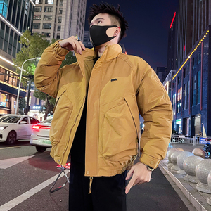A60/P148控198 秋冬棉衣外套潮牌立领工装防风保暖上衣痞帅黄1,男装棉衣,电商A366