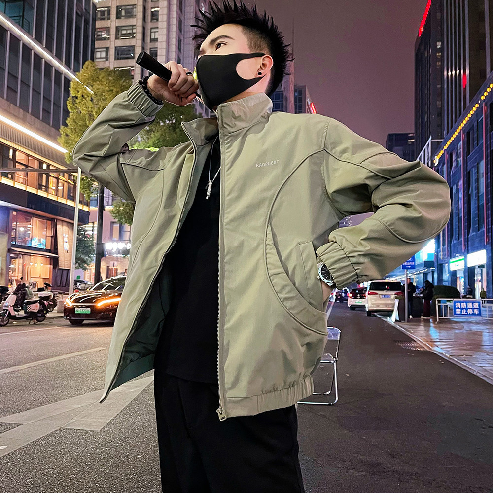 J58/P98控138美式潮牌工装复古休闲通勤夹克新款设计感男外套,男装夹克,电商A366