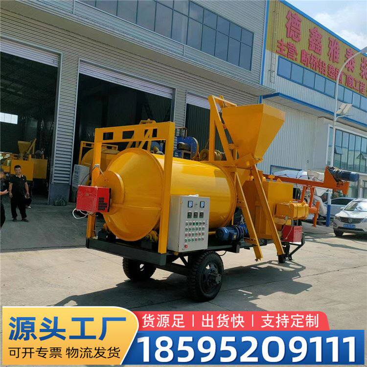 小型牵引沥青拌合机 加热式沥青搅拌机 油电混合搅拌车