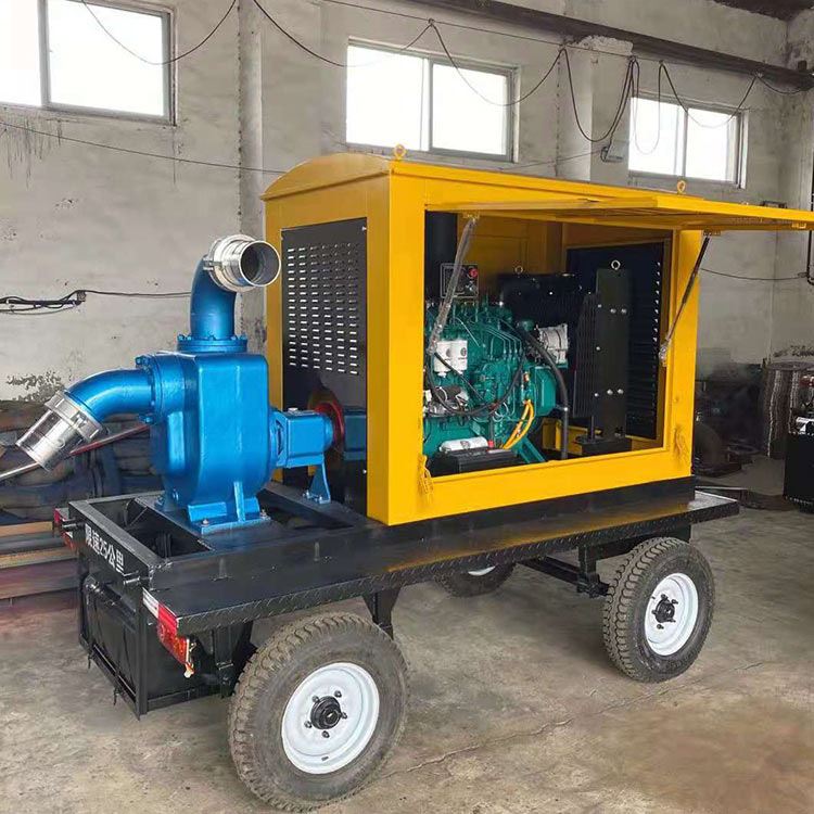 小型防汛泵车防汛排污移动泵车设备10寸移动自吸污水泵机器