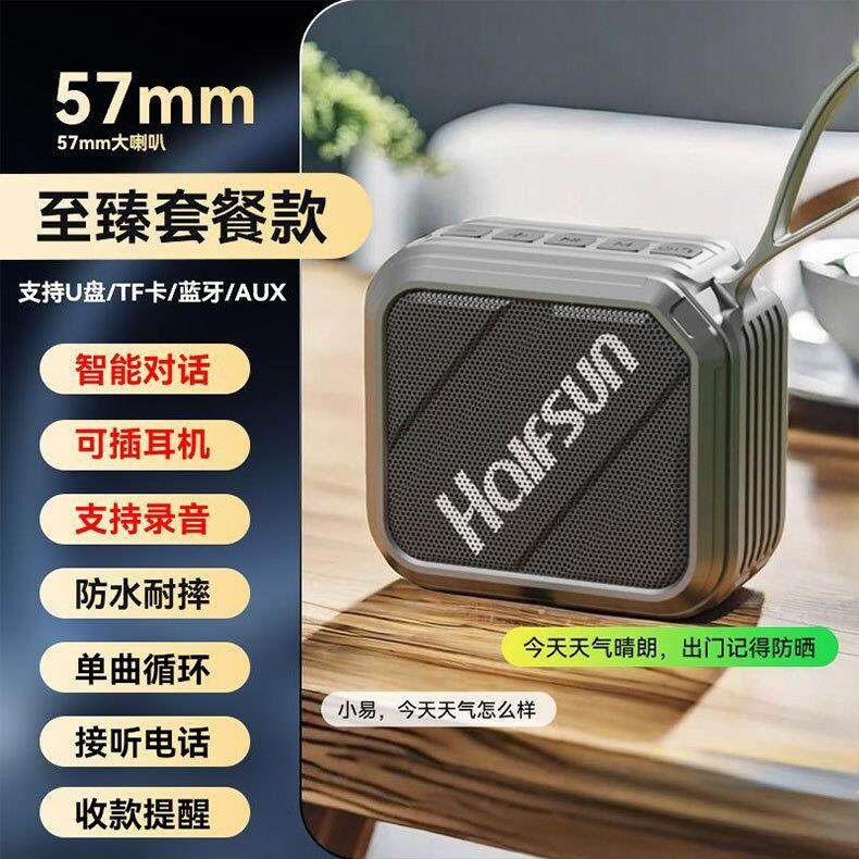 IPX7户外防水音响免提通话5w重低音大喇叭一键录音高品质蓝牙音箱