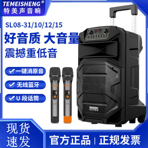 特美声SL12-31户外k歌音响广场舞大功率移动便携式拉杆家用带话筒