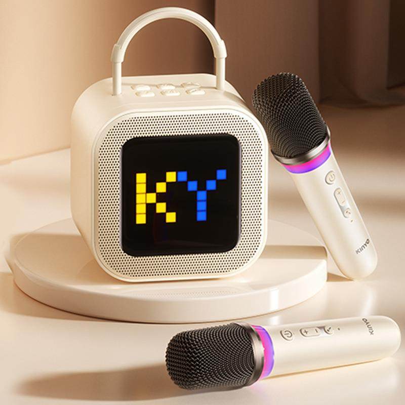 跨境音响K26蓝牙音响话筒麦克风一体家庭ktv音箱套装唱歌小度智能