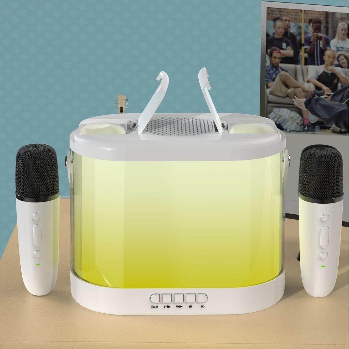 闻歌户外便携式蓝牙音箱话筒K歌一体的音响儿童家用唱歌神器