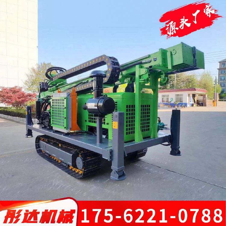 1000米履带式岩层气动打井机高速水钻井机绳索取芯勘探钻机厂