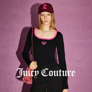 上衣打底衣提花修身 Juicy Couture橘滋新款 女裝 毛衣女 百搭針織衫