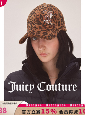 【云棉天鹅绒】Juicy Couture橘滋帽子女26秋冬新款豹纹鸭舌帽
