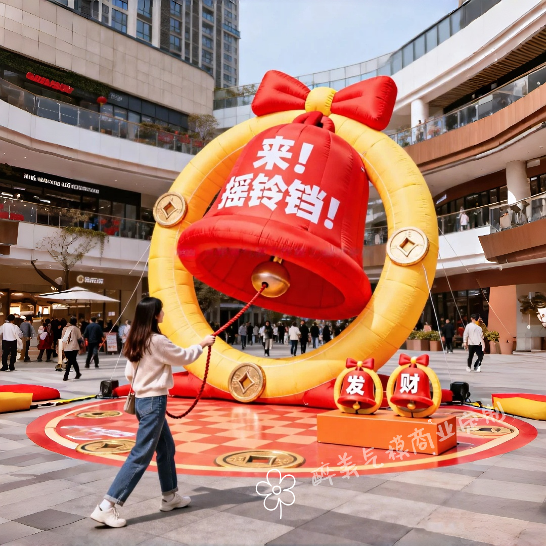 2026马年发财铃铛气模商场景区创意氛围感充气拍照打 卡装置,节庆用品/礼品,充气气模,淘宝优惠券,粉丝福利购,淘宝优惠卷