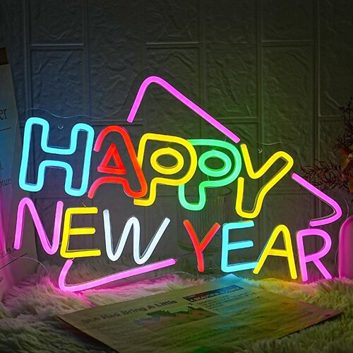 2026新年happynewyear霓虹灯