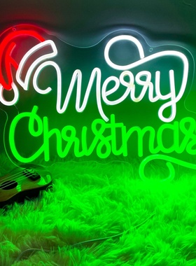 圣诞节雪人字母led霓虹灯灯牌酒吧ktv家庭派对装饰氛围圣诞树挂灯