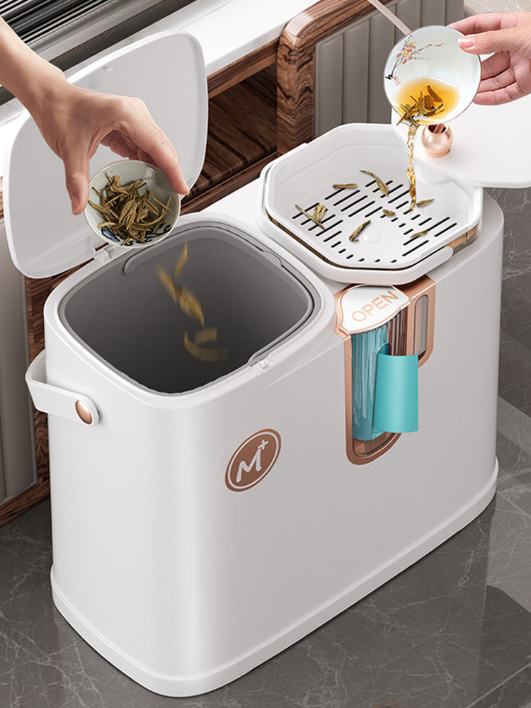 珍佰凡趣茶水分离垃圾桶家用商用办公室大容量收纳桶废水桶茶渣i.