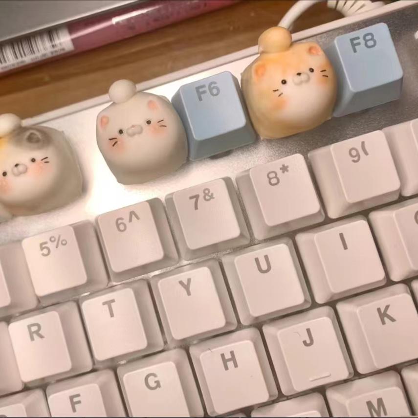 个性小猫键帽树脂机械键