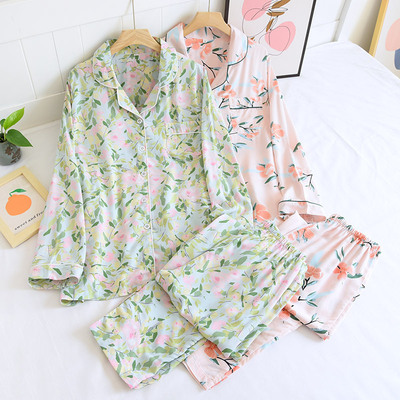 Thin cardigan plus-size long-sleeve set 薄款开衫大码长袖套装