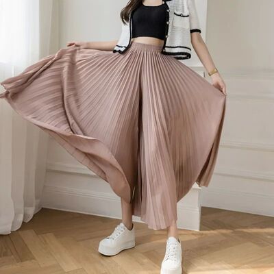 高腰宽松垂感直筒裙裤子 High-waisted straight-leg skirt pants