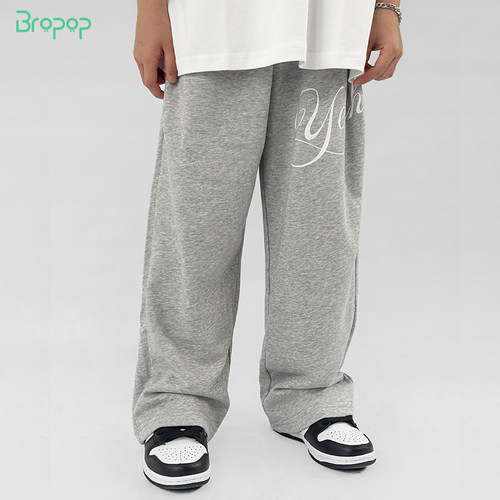 Bropop男童运动裤休闲裤直筒宽松