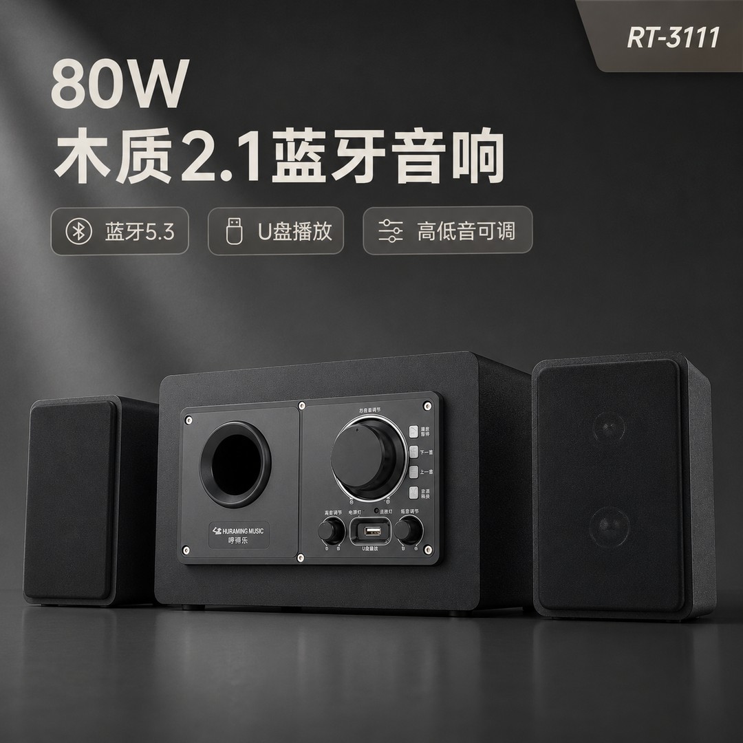 电脑音响台式超重低音炮家庭影院桌面HIFI立体声高音质蓝牙音箱