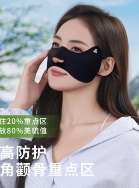 祛斑后防晒挂耳式面罩点阵激光术后护眼角脸颊部高尔夫脸基尼口罩