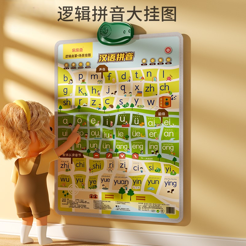 汉语拼音一年级有声早教挂图婴幼儿童认知拼音拼读训练发声点读书