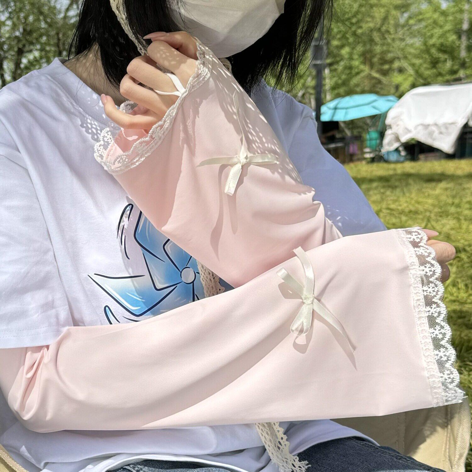 2026新款宽松防晒冰袖女款防紫外线夏季冰丝大码手袖开车袖套手套
