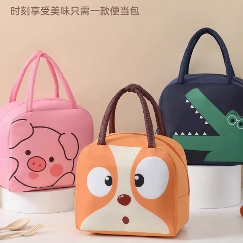 可爱卡通饭盒袋便当包保温手提午餐盒学生上班族带饭包