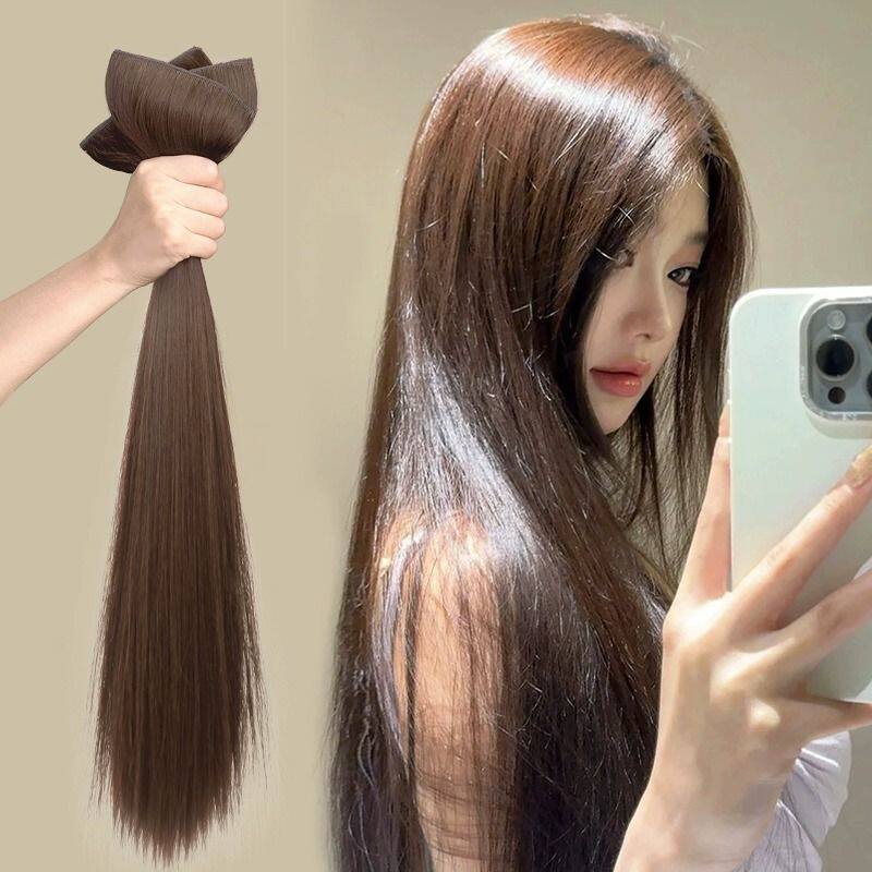 接发片女长直发三片式增发量蓬松美拉德仿真发隐形无痕接发增发片
