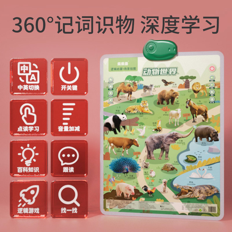 乐乐鱼宝宝学说话挂图婴儿有声早教玩具幼儿童语音启蒙拼音逻辑