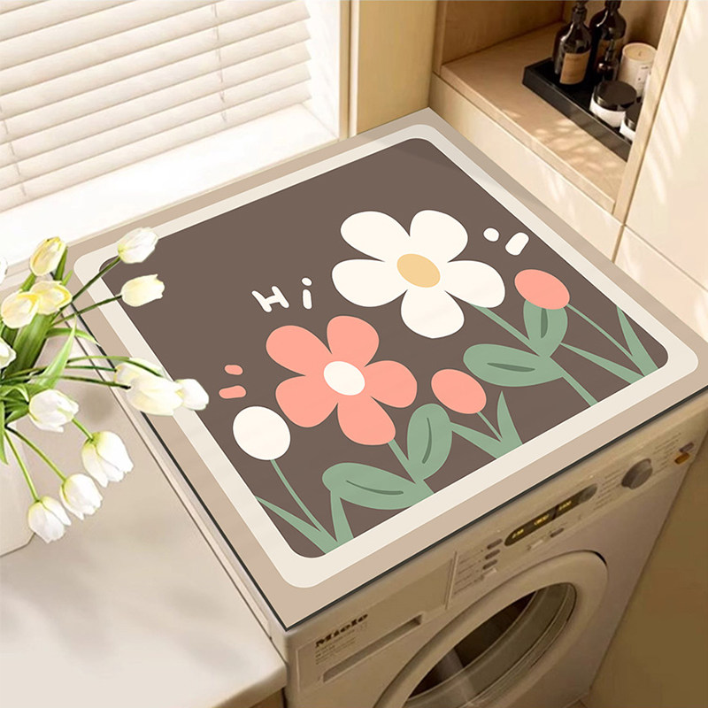 滚筒全自动洗衣机防尘罩套冰箱盖布防水防晒防滑硅藻泥垫子床头柜