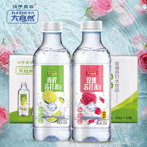 青柠味玫瑰味苏打水420mlX12瓶