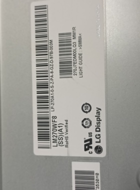 LG   LM270WF8 1920/1080   60HZ 扁插线30针 无边框原装模组A屏