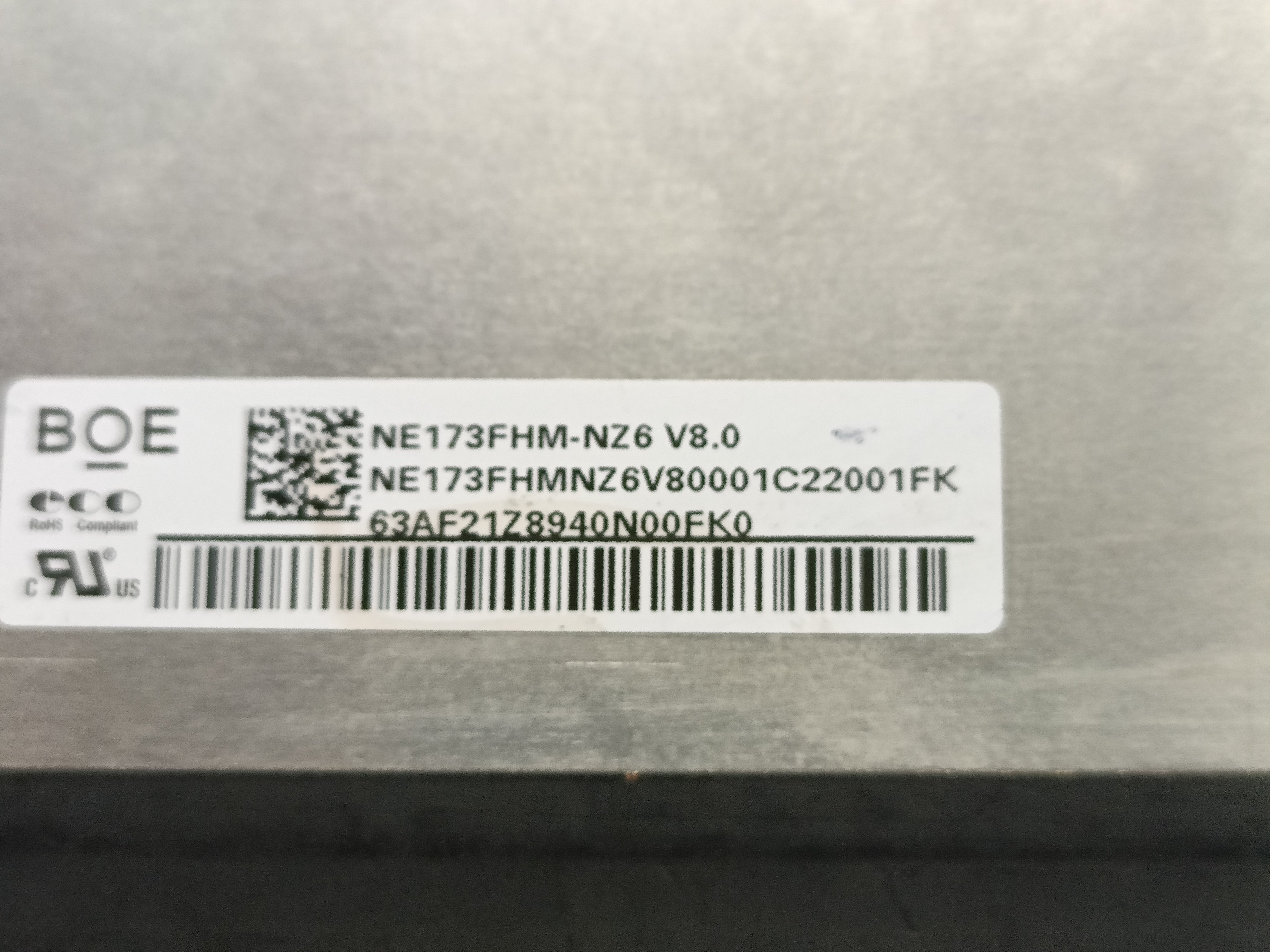 NE173FHM-NZ6 1920/1080  360HZ 小口40针EDP 窄边  拆机A屏图片