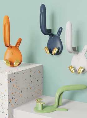 萌兔挂钩免打孔厨卫无痕贴重不伤墙挂钩强力粘胶粘钩厨房插头挂钩