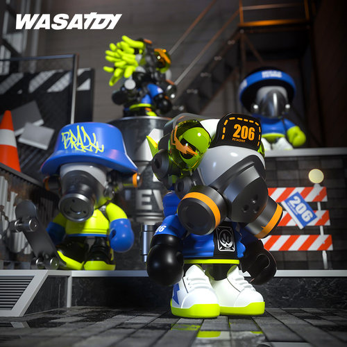 硬核街头WASA变色龙盲盒公仔摆件