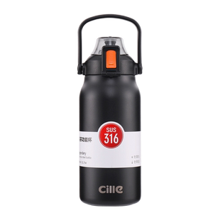 希乐保温杯女生高颜值316不锈钢大容量水壶学生户外运动便携水杯