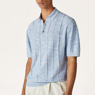 POLO衫针织短袖T恤男装2025新款